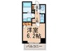 エグゼ天王寺Ⅱ(202) 1Kの間取り
