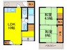 川西市日高町戸建 2LDKの間取り