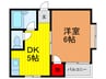 メゾンズイエン 1DKの間取り