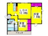 ゾナ　ディ　ウエスト 2LDKの間取り