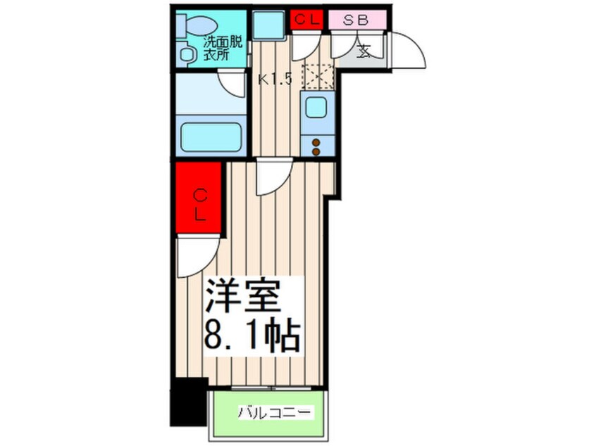 間取図 Ｄｉｏｒｅ　Ｃｒｅｓｔ東心斎橋