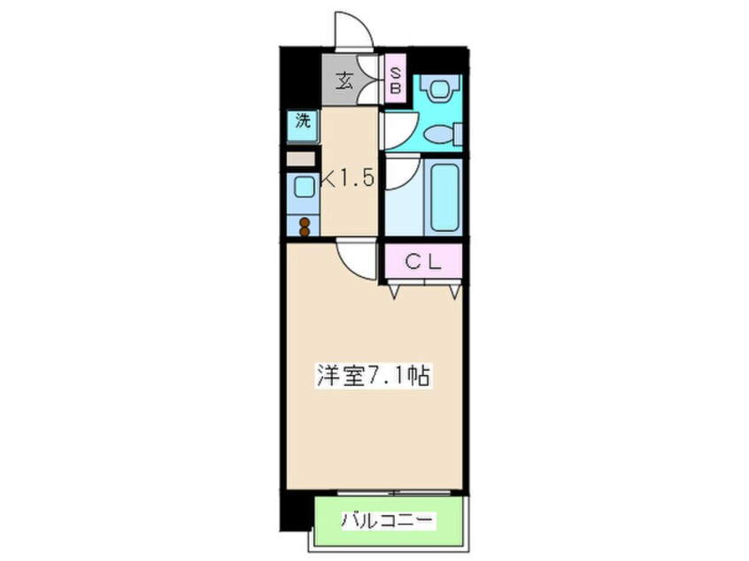 間取図 Ｄｉｏｒｅ　Ｃｒｅｓｔ東心斎橋