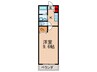 ルミエ－ル・エイメイ 1Kの間取り