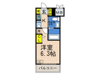間取図 ｴｽﾃﾑﾌﾟﾗｻﾞ神戸三宮ﾙｸｼｱ(1104)
