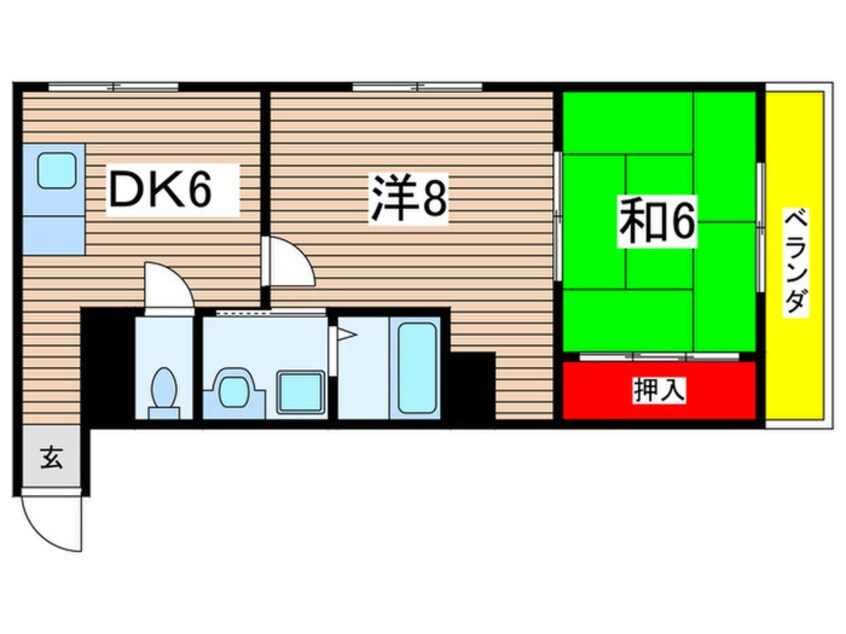 間取図 スカイホ－ム瀬川