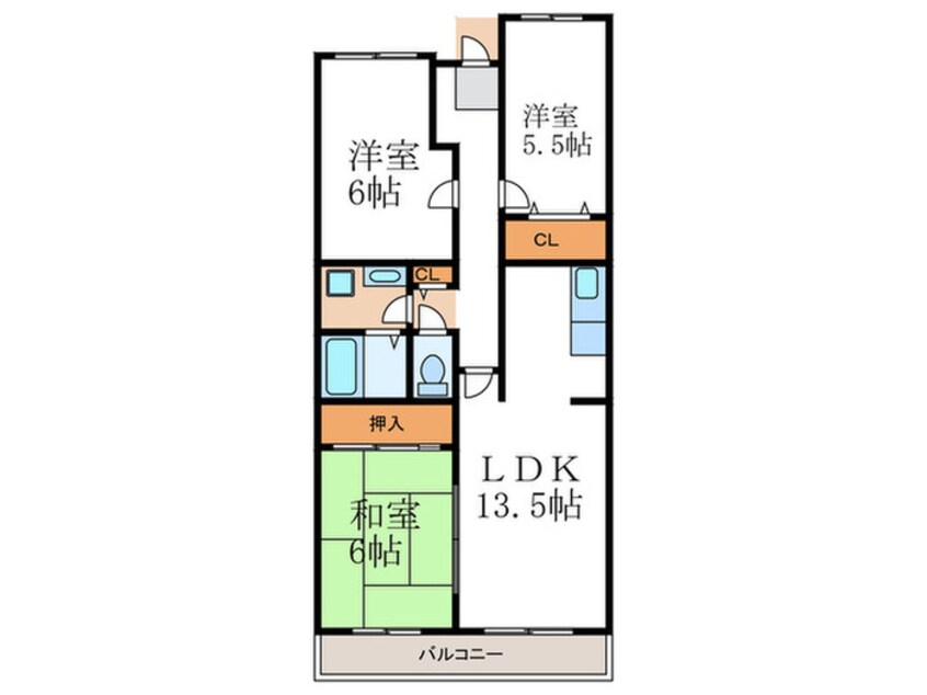 間取図 ベルコリ－ヌ・ソシア