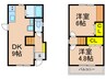 高野道1丁目戸建 2DKの間取り