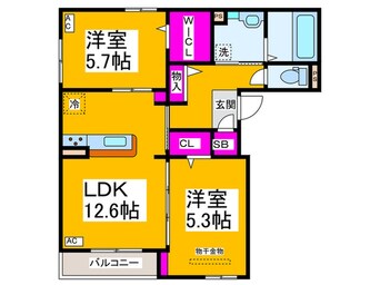 間取図 カームネス大泉Ⅱ