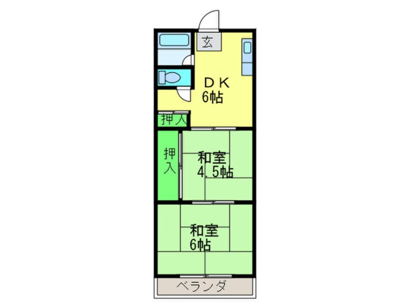 間取図 八田ハイツＡ棟