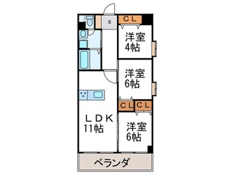 間取図 エタニティ・森ノ宮Ⅹ