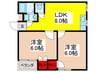 Rinon 東山本新町 2LDKの間取り