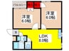 Rinon 東山本新町 2LDKの間取り