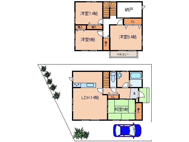 間取り図 東豊中１丁目貸家