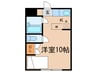 クレセント久津川 1Kの間取り