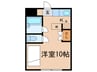 クレセント久津川 1Kの間取り