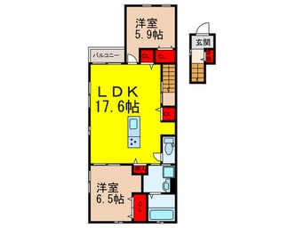 間取図 Ｌａｃｉｎｅ　Ａｒｔ