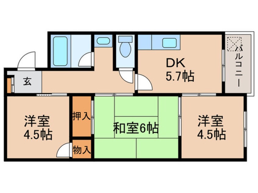 間取図 ロハスコート瀬田