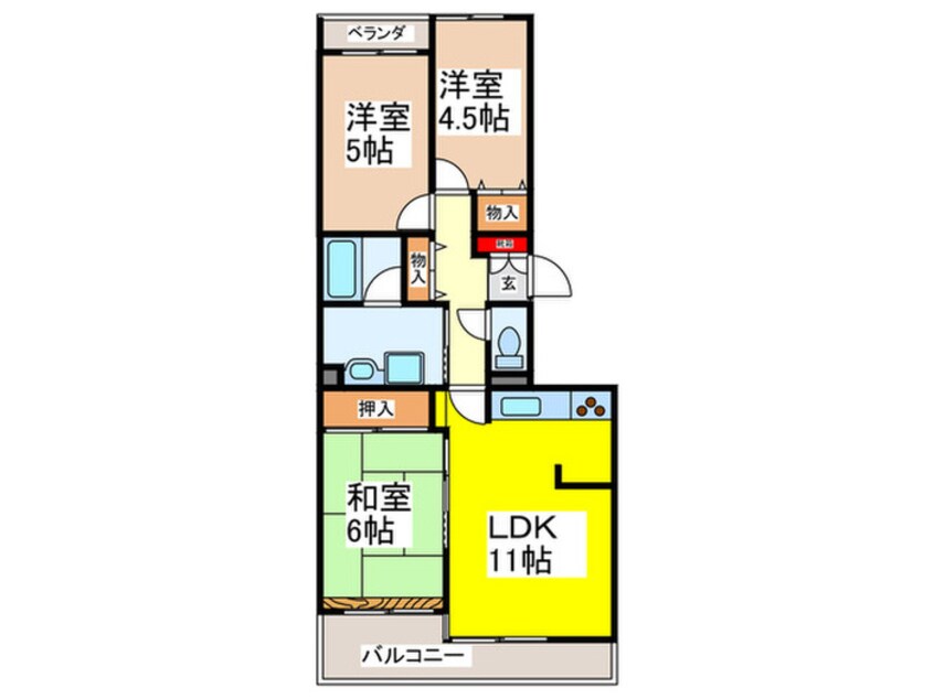 間取図 グランビュ－山手