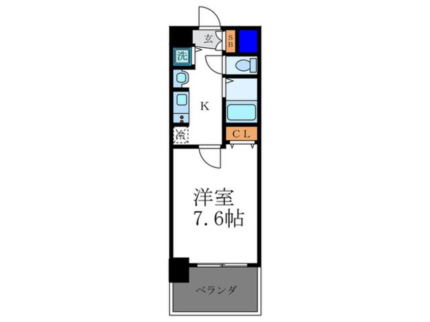 間取図 プレサンス二条城北聚楽(602)