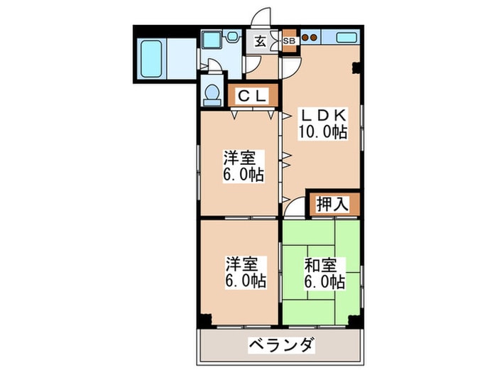 間取り図 キューブ九条