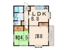 サングリーン本山 2LDKの間取り