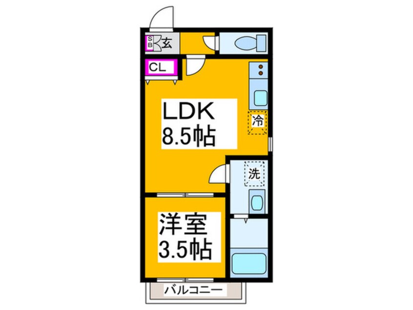 間取図 フォレなかもずSOUTH