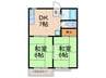 AKTY 東甲子園 A 2DKの間取り