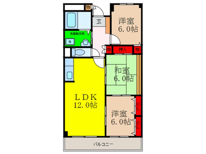 間取図 プランドール南茨木