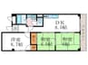 ハイツ桂Ａ 3DKの間取り