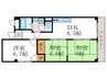 ハイツ桂Ａ 3DKの間取り