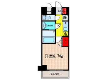 間取図 プレサンスTHE神戸(415)