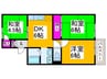 横田マンション 3DKの間取り