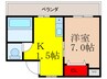 ディアコ－ト舟木 1Kの間取り