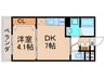 リアライズ長居公園通 1DKの間取り