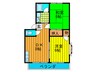 ゆったりポポC棟 2DKの間取り