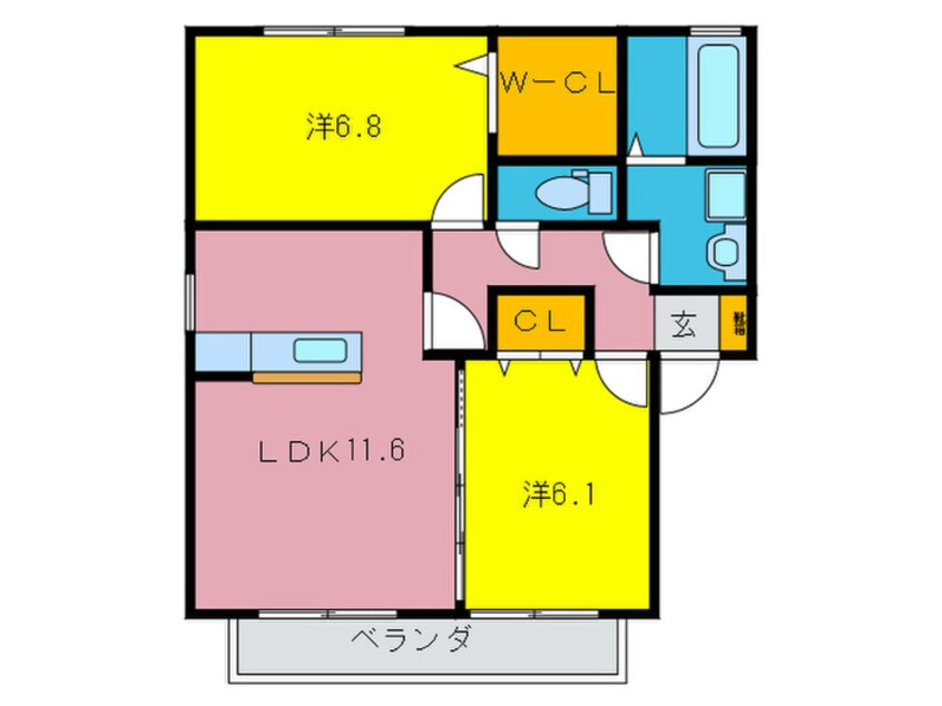 間取図 ヴィスタリアハイムＡ棟