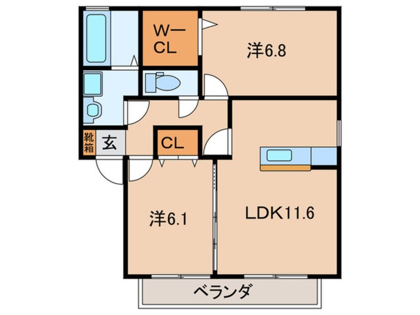 間取図 ヴィスタリアハイムＡ棟