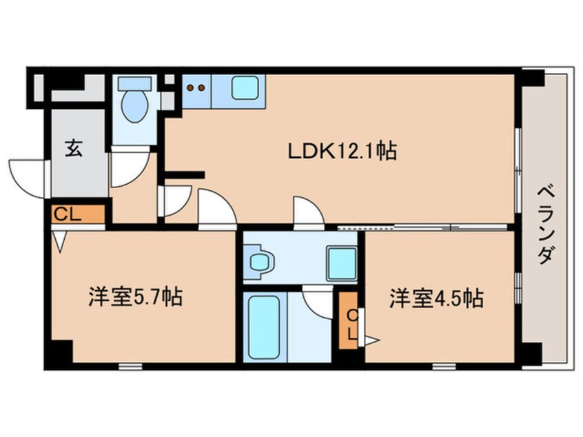 間取図 仮）プレステージ12番館