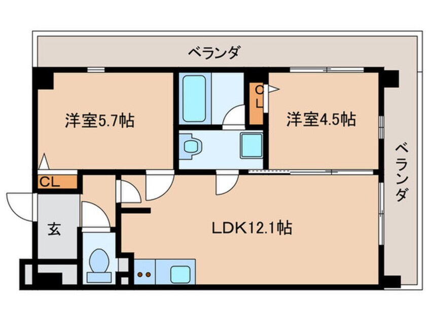 間取図 仮）プレステージ12番館