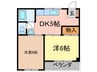 コーポ 若草 2DKの間取り