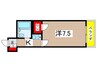 ラフォ－レ石橋 1Kの間取り