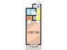 ラフォ－レ石橋 1Kの間取り
