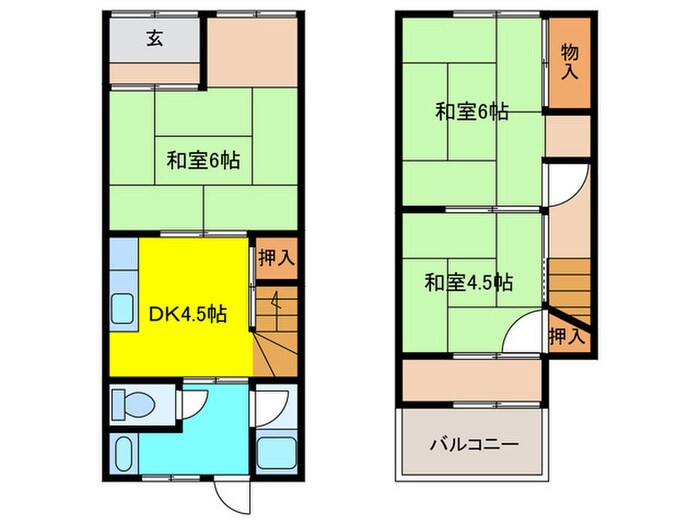 間取り図 高柳３丁目貸家