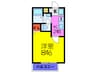 グロ－リ－春日 1Kの間取り