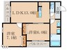 ルラシオン里町 2LDKの間取り