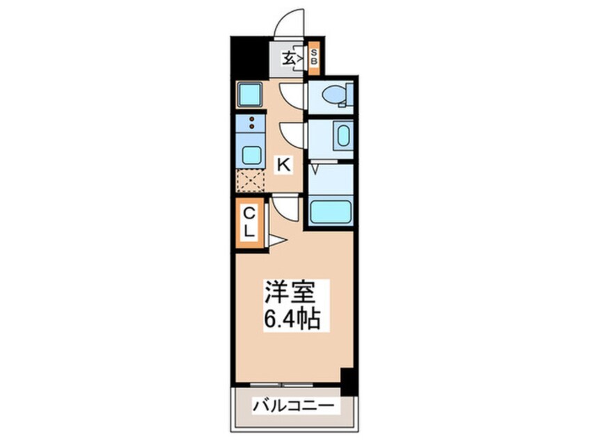 間取図 ﾌﾟﾚｻﾝｽOSAKADOMECITYﾋﾞｰﾂ(802)