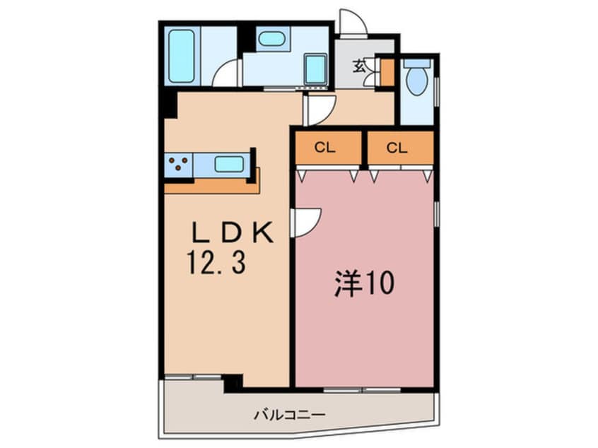 間取図 エクセラン夙川(204)