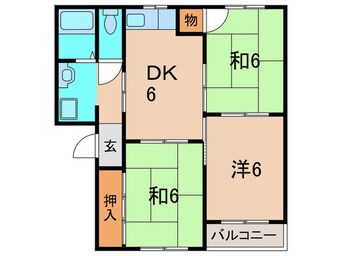 間取図 ヴァンベ－ルコヤ