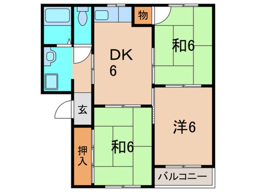 間取図 ヴァンベ－ルコヤ