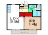 ソレジオ２号館 1LDKの間取り